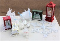 Clear Christmas Decor Lighted Snowflake Ornaments