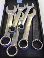 TRAY OF SNAP-ON LARGE SIZE STUBBY WRENCHES