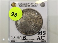 1890-S MORGAN SILVER DOLLAR