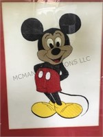 FRAMED NEEDLEPOINT DISNEY MICKEY MOUSE