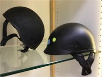 PAIR OF AMZ DOT MOTORCYCLE HELMETS