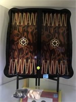 TUANA CHESS/BACKGAMMON BOARD & GAME PIECES