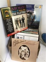 BOX OF VINYL ALBUMS, THE PLATTERS, STATLER BROTHER