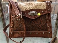 ROCKIN STAR RANCH, GENUINE LEATHER  SHOULDER BAG