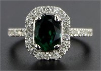 14kt Gold 1.70 ct Emerald & Diamond Ring