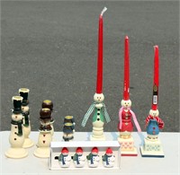 Several Christmas Candle Holders Sets Napkin Rings