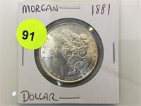 1881 MORGAN SILVER DOLLAR