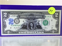 GEORGE WASHINGTON COMMEMORATIVE $2 BANK NOTE