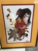 FRAMED DISNEY ORIGINAL, ARTIST SIGNED