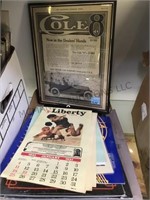 TRAY OF AD ITEMS, EPHEMERA & MORE