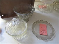 Glass bowl, Candy Dish, & plate