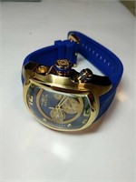 Invicta gold and blue watch