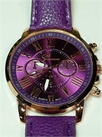 Purple Geneva Watch
