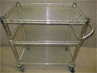 CHROME ROLLING CART