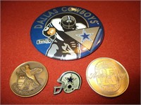 COLLECTIBLE SPORTS COIN AND PIN SET