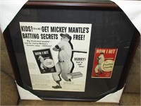 1956 MICKEY MANTLE FRAMED DISPLAY (RARE)
