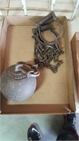 Leavenworth prison shackles and ball
