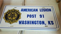 American legion post 91 license plates