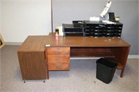 Desk with Contents and Side Table