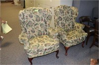 2 Floral Receiver Chairs (Executive Style)