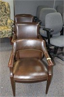 4 Brown Receiver Chairs