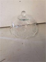 Vintage Glass Covered Cake Dish