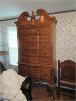 Oak Highboy Dresser