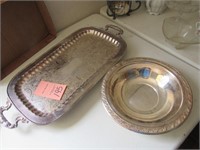 Bowl and Footed Serving Tray