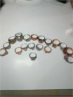 Assorted sterling silver rings