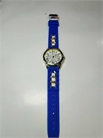 Geneva Gold and Blue Watch