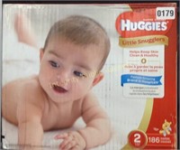 186ct- Huggies Little Snugglers size 2