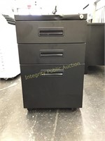 Black Filing Cabinet With Lock And Keys *see desc