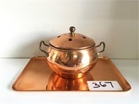 Set Of Chrome Cooking Pot And Top With Holes And