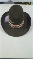 XXX Stetson beaver cowboy hat Size 7 1/2
