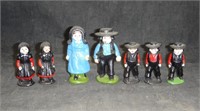 Lot Of Cast Iron Amish Figurines