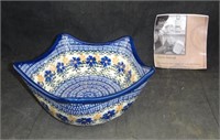 Ceramika Artystyczna Polish Pottery Dish Pentagon