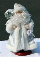 Old World Santa Figurine in All White Clothing