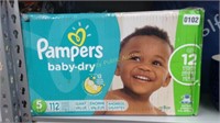 112ct Pampers Baby-dry size 5