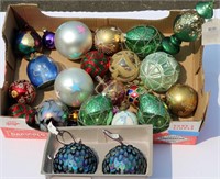 Box of Nicer Fancy Christmas Ornaments