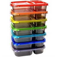 "As Is" 7-Pk 3 Compartment Bento Box Food