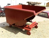 Red Metal Forklift Dumpster on Custer, 55"x62"