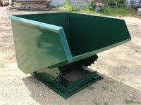 Green Metal Forklift Dumpster, 57"x60"