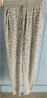 Gray Leopard Sweatpants
