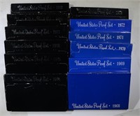 1968-1979 U.S. PROOF SETS IN ORIG PACKAGING