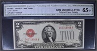 1928-F $2 LEGAL TENDER NOTE RED SEAL