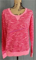 Size Large Pink Zebra Sweater