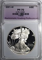 2001-W SILVER EAGLE NGP PERFECT GEM PF ULTRA CAMEO