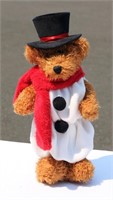 Teddy Bear in Snowman Costume Decor