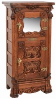 Oak Belding Winged Griffin Icebox