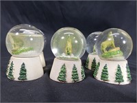 6 mini snow globes